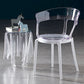 Contemporary Plastic Restaurant Side Chair Clear Open Back Dining Chair Clearhalo ' kitchen&dining_furn' 'Dining Chairs' 'Dining Tables & Seating' 'dining_chair' 'furn' 'furn_dining_chair' 'Furniture' 'furniture_dining_chair' 'Kitchen & Dining Furniture' 'kitchen' 1200x1200_8f22e1d7-9430-4b8c-b1b4-1550436ed1a7
