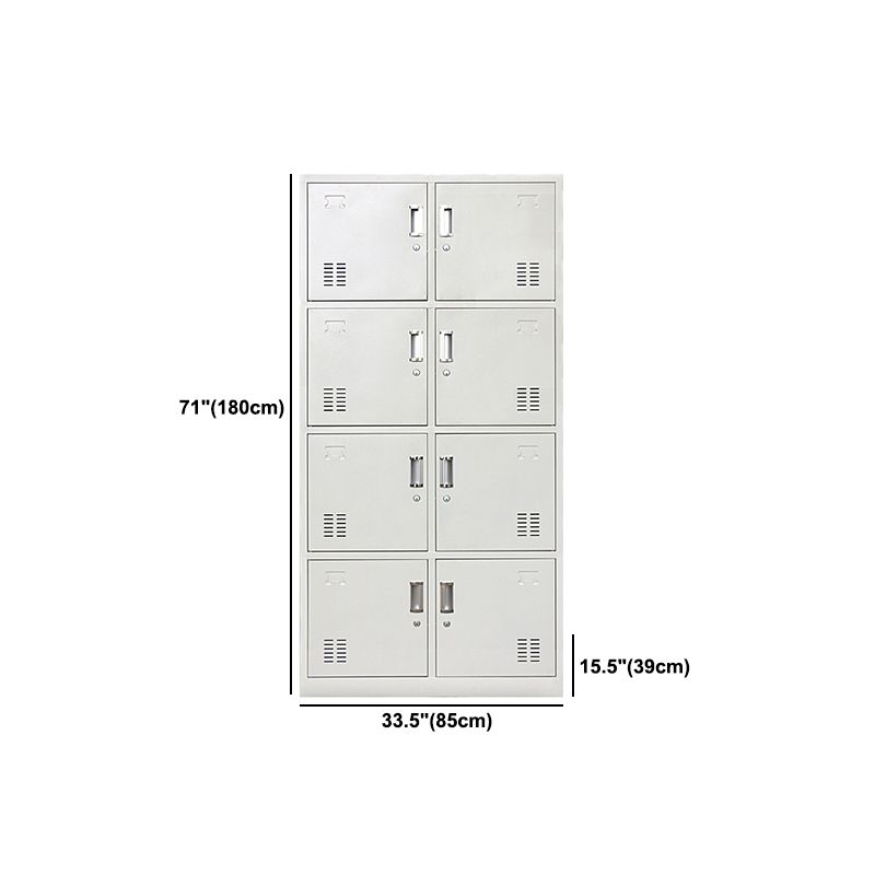 Metalen eigentijdse kast voor thuisgrijs scharnierende deur opbergkast