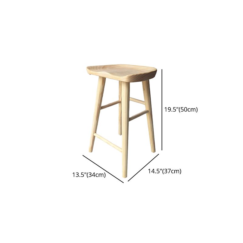 Modern Armless Backless Counter StoolWood Cafe Bar Stool with Wooden Seat and Pedal Clearhalo 'Bar Furniture' 'Bar Stools' 'bar_stools' 'furn' 'furn_bar_stools' 'Furniture' 'furniture_bar_stools' 'Kitchen & Dining Furniture' 1200x1200_8f22f97f-7f38-43c8-991e-57db8b7bea3e