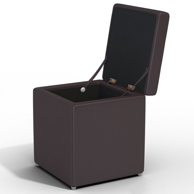 Tufted Mildew Resistant Ottoman Faux Leather Square Mid-Century Modern Cube Ottoman Clearhalo 'furn' 'furn_ottomans_poufs' 'Furniture' 'Living Room Furniture' 'Ottomans & Poufs' 'ottomans_poufs' 1200x1200_8f23b840-a1eb-49e3-9b0b-17f7dc62cf40