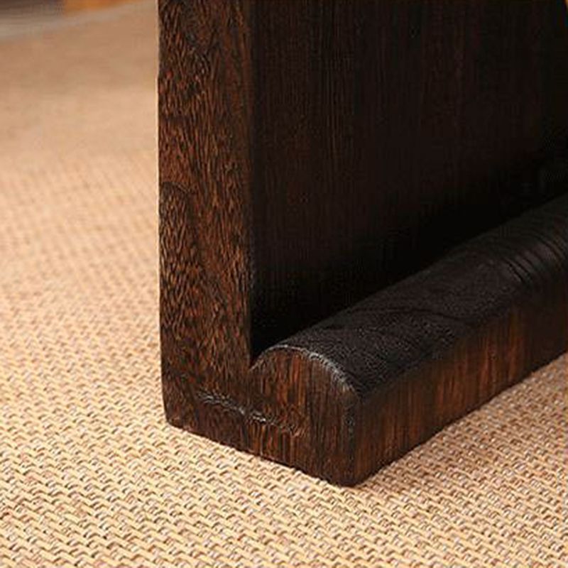 Natural/Brown Rectangular Coffee Table 11.81" High Wooden Cocktail Table