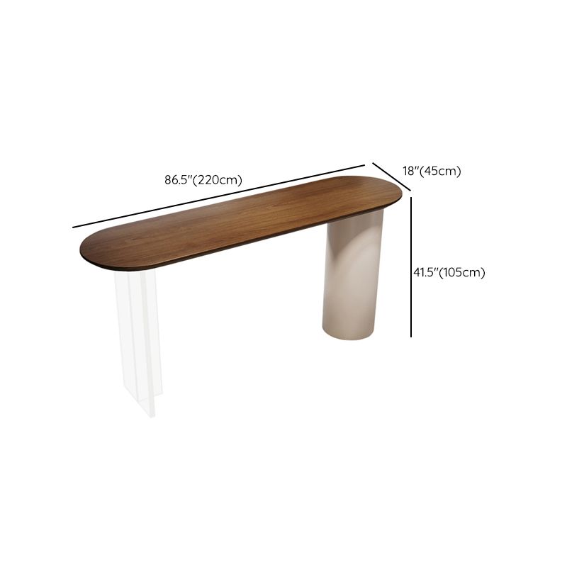 Moderne stijl ovale balk tabel 1/2/3 stuks houten balktafel ingesteld voor keuken