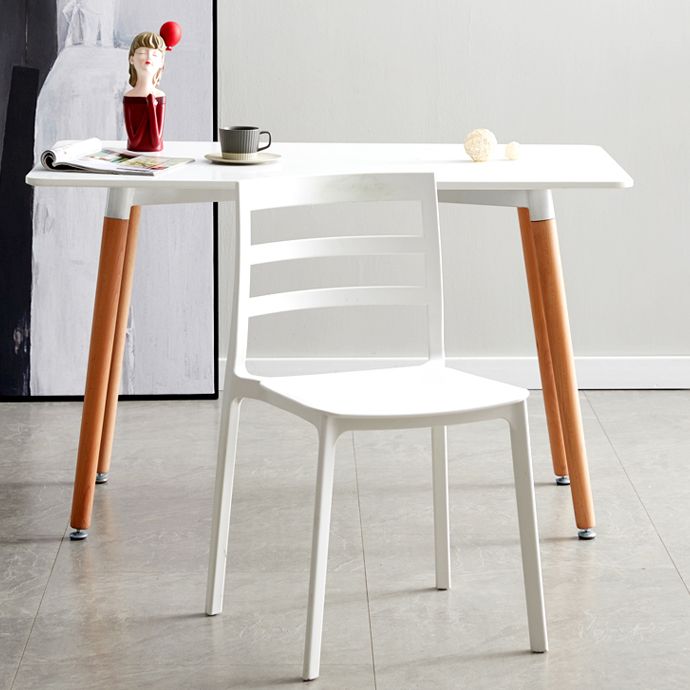 Scandinavian Plastic Side Chair Stackable Kitchen Dining Room Chair Clearhalo 'Dining Chairs' 'Dining Tables & Seating' 'dining_chair' 'Furniture' 'furniture_dining_chair' 'Kitchen & Dining Furniture' 1200x1200_8f249a19-18b9-4930-812c-25c96ce09f9a