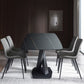 Industrial Black Table for Restaurant Rectangle Dining Table with Pedestal Base Clearhalo 'Dining Tables & Seating' 'Dining Tables' 'dining_table' 'furn' 'furn_dining_table' 'Furniture' 'furniture_dining_table' 'Kitchen & Dining Furniture' 'kitchen' 'kitchen_dining_table' 1200x1200_8f2519d9-57fc-428e-9445-64b542905fed