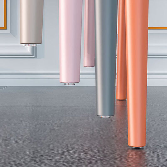 Silla de estilo moderno comedor abierta silla sin brazo para la cocina con patas de plástico