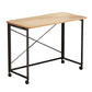 Home pliant contemporain bureau d'écriture 29,5 "H bureau de bureau rectangulaire avec roues