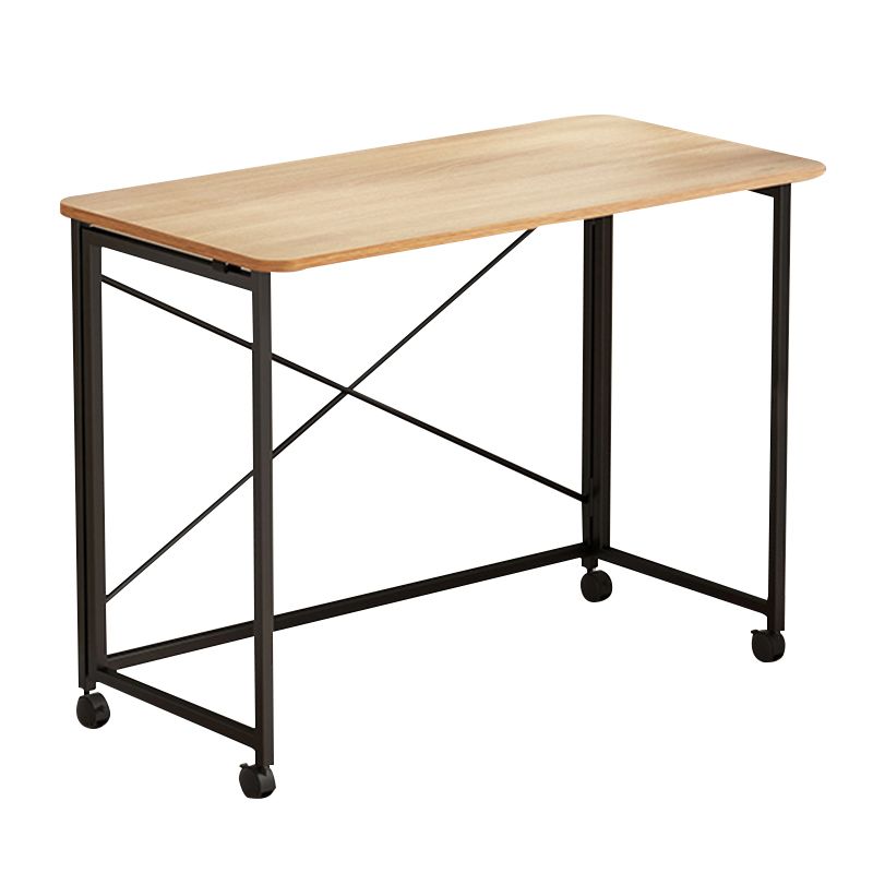 Home pliant contemporain bureau d'écriture 29,5 "H bureau de bureau rectangulaire avec roues