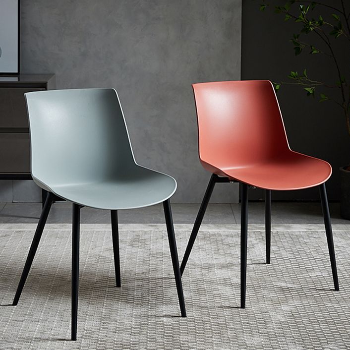 Contemporary Metal Dining Chair Solid Back Dining Chair for Home Use Clearhalo ' kitchen&dining_furn' 'Dining Chairs' 'Dining Tables & Seating' 'dining_chair' 'furn' 'furn_dining_chair' 'Furniture' 'furniture_dining_chair' 'Kitchen & Dining Furniture' 'kitchen' 1200x1200_8f2868af-8baa-4e84-99e7-3390a4019ed3