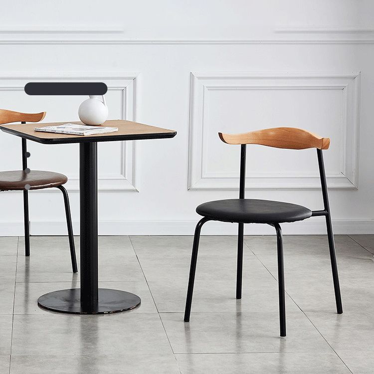 Contemporary Metal Dining Room Chairs Armless Open Back Dining Side Chair for Home Use Clearhalo ' kitchen&dining_furn' 'Dining Chairs' 'Dining Tables & Seating' 'dining_chair' 'furn' 'furn_dining_chair' 'Furniture' 'furniture_dining_chair' 'Kitchen & Dining Furniture' 'kitchen' 1200x1200_8f2a6698-5c87-4735-a286-f7d1b9e3d06f