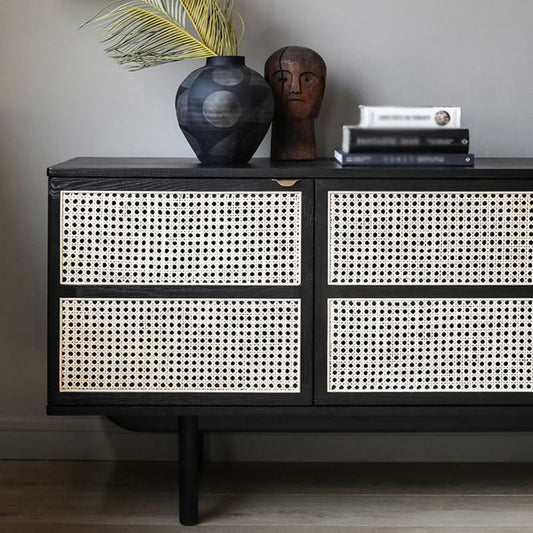 Gabinetto di sideboard del soggiorno in legno di pino mobile server moderno con archiviazione