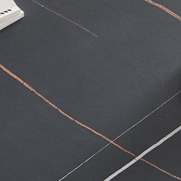 Descrito de escritura de piedra contemporánea escritorio de oficina de 29.53 pulgadas de altura con base de Parsons