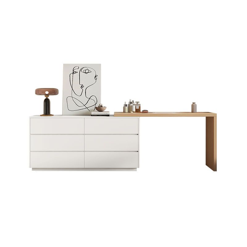 Modern Wooden Standing With Drawer White Bedroom Vanity Dressing Table Clearhalo 'Bedroom Furniture' 'furn' 'furn_makeup_vanities' 'Furniture' 'Makeup Vanities' 'makeup_vanities' 1200x1200_8f2eec38-ec28-406f-af43-7f2e0163e787
