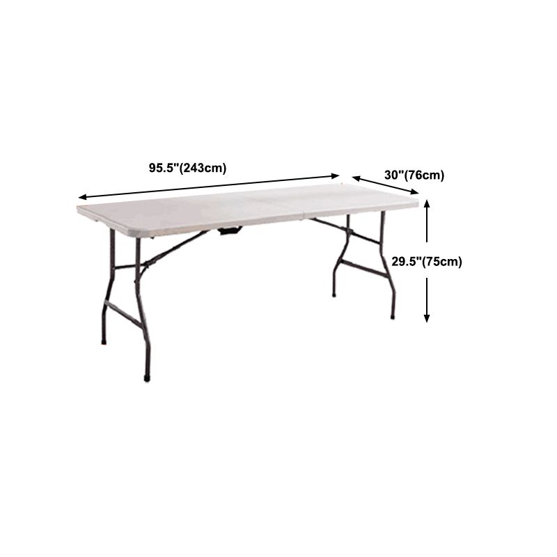 Eigentijdse rechthoekige schrijfbureau plastic vouwkantoor bureau