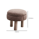 Solid Color Fabric Standard Stool Modern Simple Unique Shape Upholstered Footstool