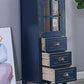 Nautical Vertical Bedroom Chest Wooden Storage Chest with Drawers