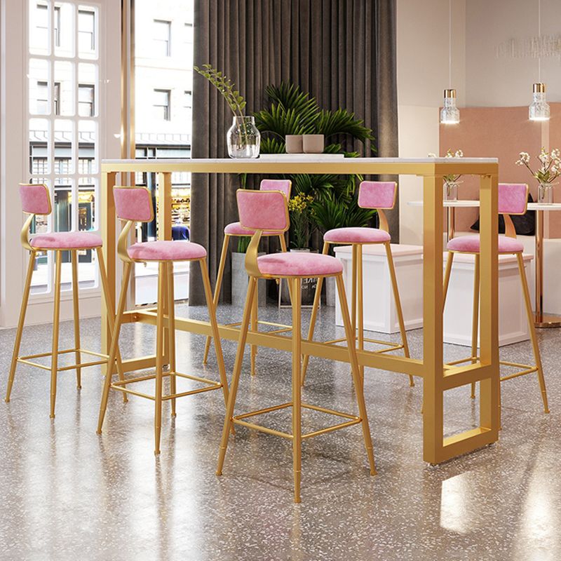 Tavolo da pranzo bar in pietra glam tavolo da bar rettangolo con cavalletto per il balcone del soggiorno