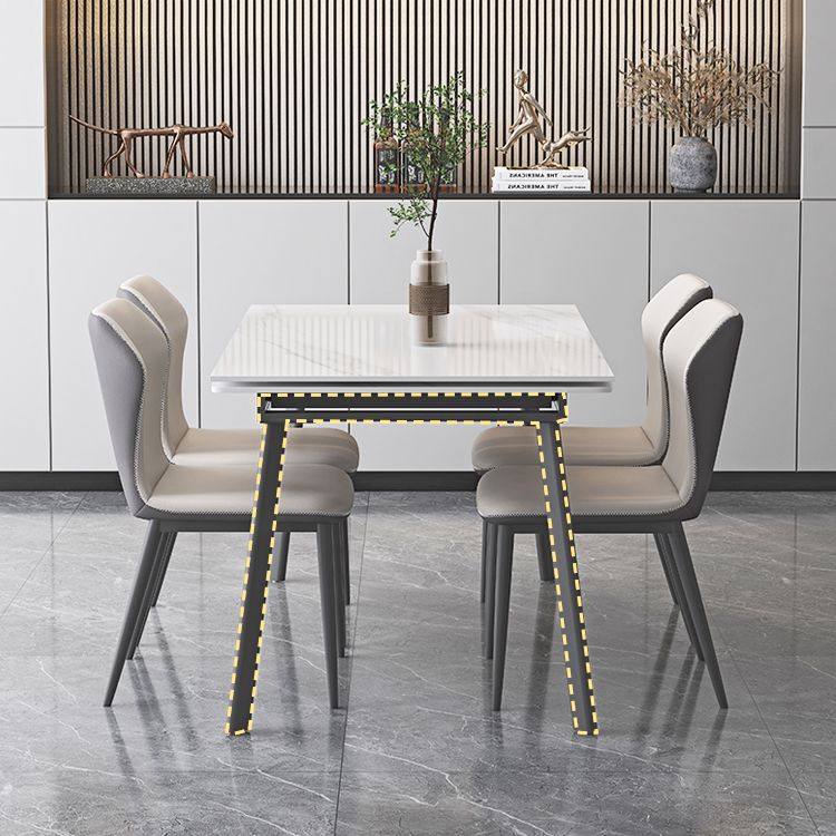 Tavolo da pranzo industriale con estensione fogliare tavolo da pranzo a base di metallo nero