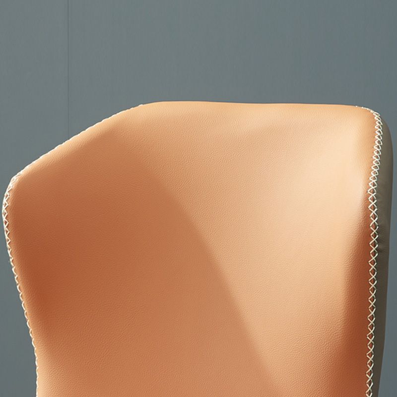 Silla de comedor contemporánea de metal acabado metálico silla lateral del ala