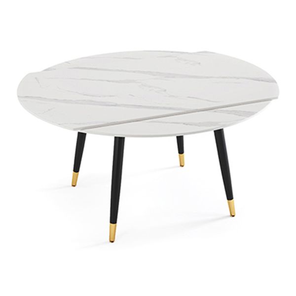Modern Style Sintered Stone Dining Table White Round Drop-Leaf Table for Home Use Clearhalo ' dining_table' 'Dining Tables & Seating' 'Dining Tables' 'furn' 'furn_dining_table' 'Furniture' 'furniture_dining_table' 'Kitchen & Dining Furniture' 'kitchen&dining_furn' 'kitchen' 'kitchen_dining_table' 1200x1200_8f381597-9a91-410d-ae9f-d8a87b926979