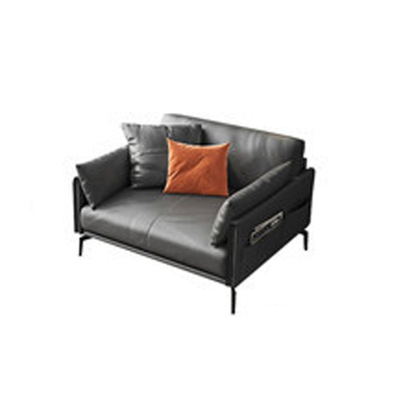 Stain Resistant Bench Seating Leather Standard Cushions Settee Furniture in Grey Clearhalo 'furn' 'furn_sofas' 'Furniture' 'furniture_sofas' 'kitchen' 'kitchen_sofas' 'Living Room Furniture' 'Sofa' 'sofas' 1200x1200_8f3887a0-eb92-45fc-90e5-77ed6bc5aacb