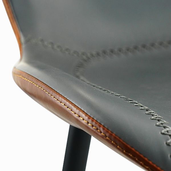 Faux Leder und Metall zeitgenössische Ess- und Akzentstühle