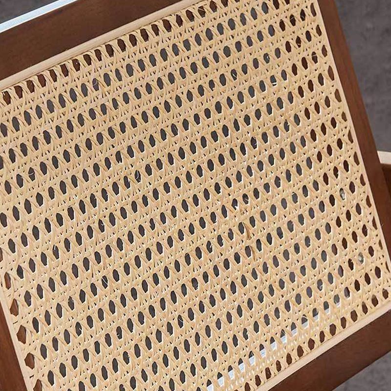 Wood Low Back Dining Stools Contemporary Armed Bar Stools with Footrest