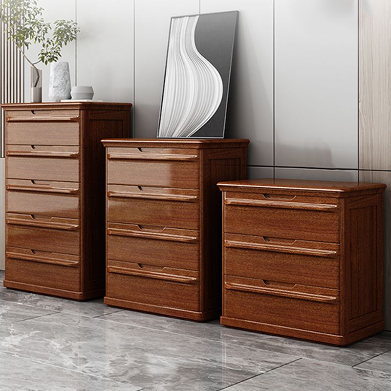 16.9 "W bruin opbergkist dressoir walnoot verticale opbergkast met laden