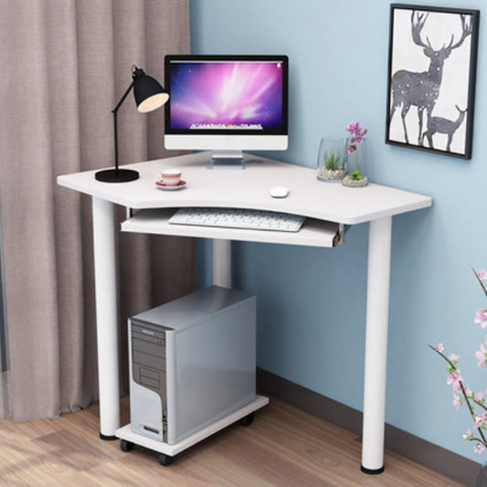 Parsons Modern Wood Writing Desk Clavier Clavier Clavier White Corner Office Bureau pour la maison