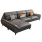 37,79 "Sofa sectionnel gris de haut gris canapé modulaire en cuir avec coussin arrière