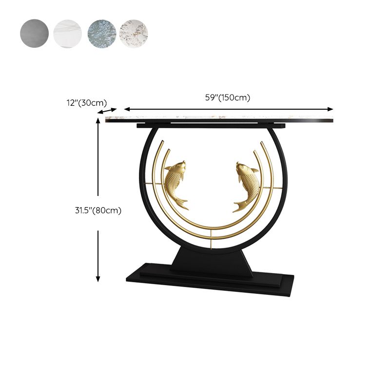 Zeitgenössischer Steinkonsolentisch Fleckenresistent Konsolensofa Tisch für die Halle