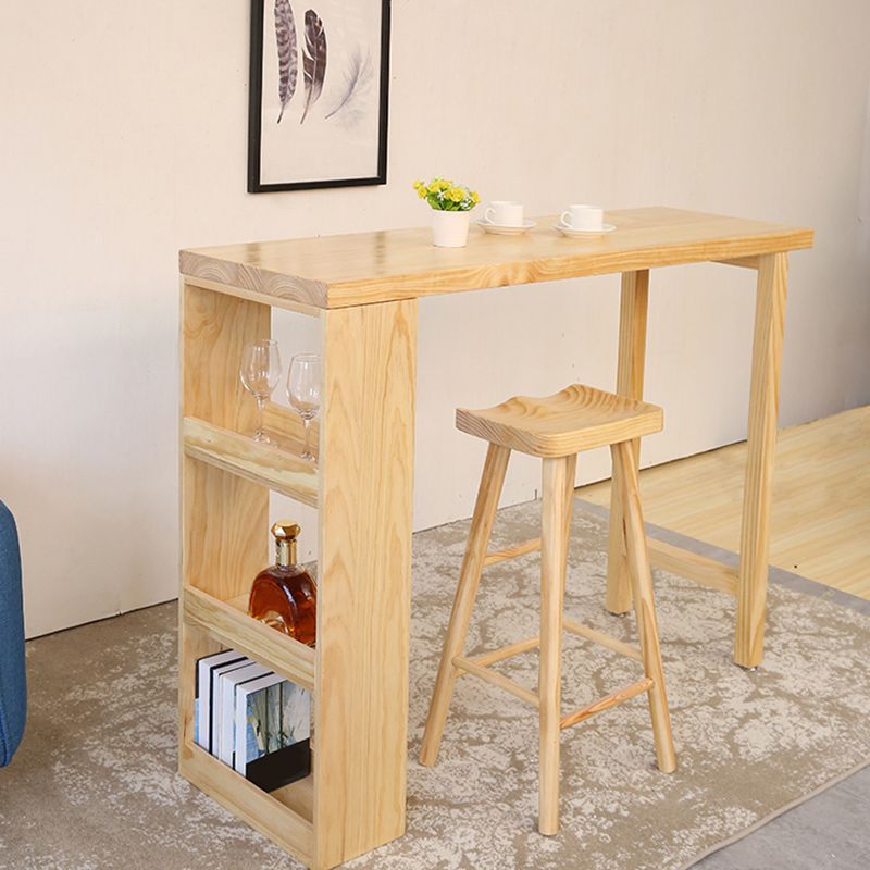 Rectangle Wood Top Counter Table 42-inch Height Simple Bar Table Clearhalo 'Bar Furniture' 'Bar Tables' 'bar_tables' 'furn' 'furn_bar_tables' 'Furniture' 'furniture_bar_tables' 'Kitchen & Dining Furniture' 1200x1200_8f3d958d-c82c-4900-9776-33cbb6148b61