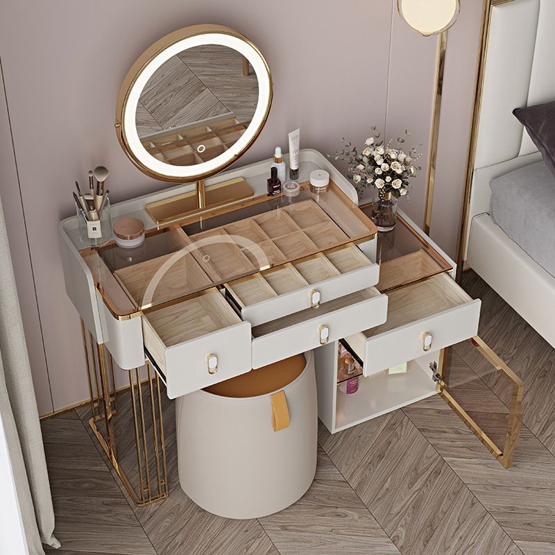 Vanity Mirroring Dolding sgabelli set di vetro Topt Makeup Vanity