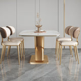 Luxury Sintered Stone Top Dining Set Rectangle 1/2/5/6/7 Pieces Kitchen Table with Chairs Clearhalo 'Dining Room Sets' 'Dining Tables & Seating' 'dining_room_set' 'furn' 'furn_dining_room_set' 'Furniture' 'furniture_dining_room_set' 'Kitchen & Dining Furniture' 1200x1200_8f412167-6cb5-46a0-b046-08d952898e01