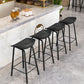 Modern Plastic and Metal Counter Stool Footrest Bucket Backrest Counter-height Stool