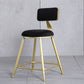 Glam Backrest Armless Counter Stool Iron Beauty Shop Bar Stool with Suede Cushion Clearhalo 'Bar Furniture' 'Bar Stools' 'bar_stools' 'furn' 'furn_bar_stools' 'furniture_bar_stools' 'Kitchen & Dining Furniture' 'kitchen&dining_furn' 'kitchen' 'kitchen_furn' Furniture' 1200x1200_8f41eb8e-fff3-4d54-9a47-c1f98dbbd026
