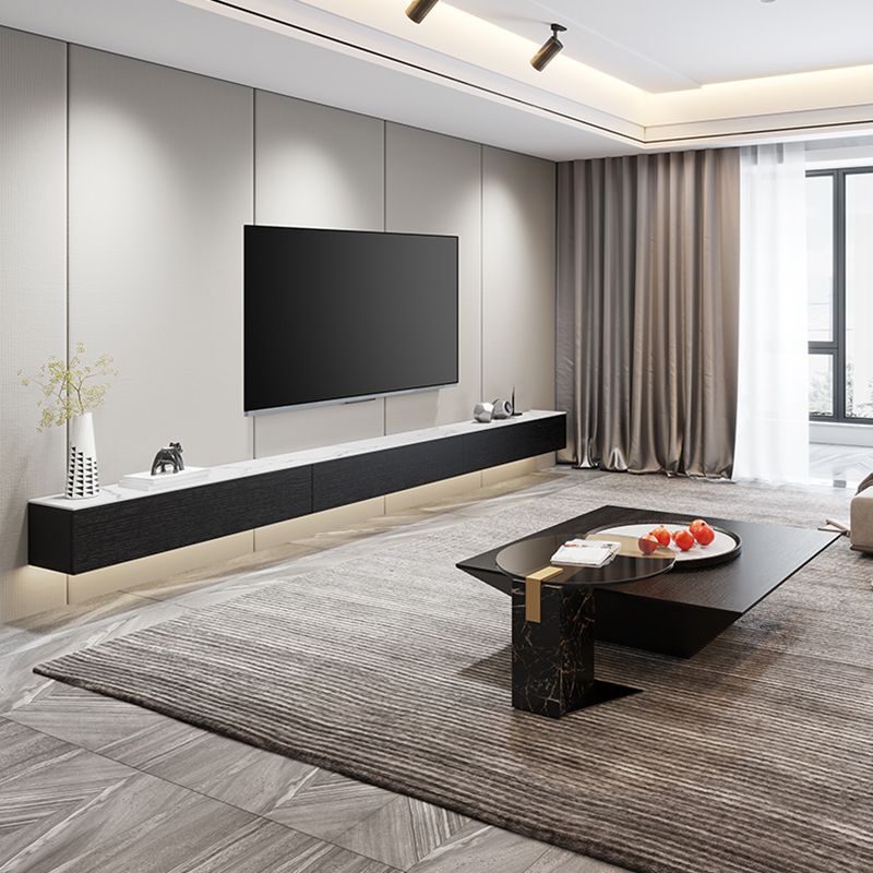 Modern Stone TV Media Stand Wall-mounted TV Console for Living Room Clearhalo 'furn' 'furn_tv_stands_entertainment_centers' 'Furniture' 'Living Room Furniture' 'TV Stands & Entertainment Centers' 'TV Stands & Media Storage Furniture' 'tv_stands_entertainment_centers' 1200x1200_8f426b48-2e4f-401d-8f36-b53802576813