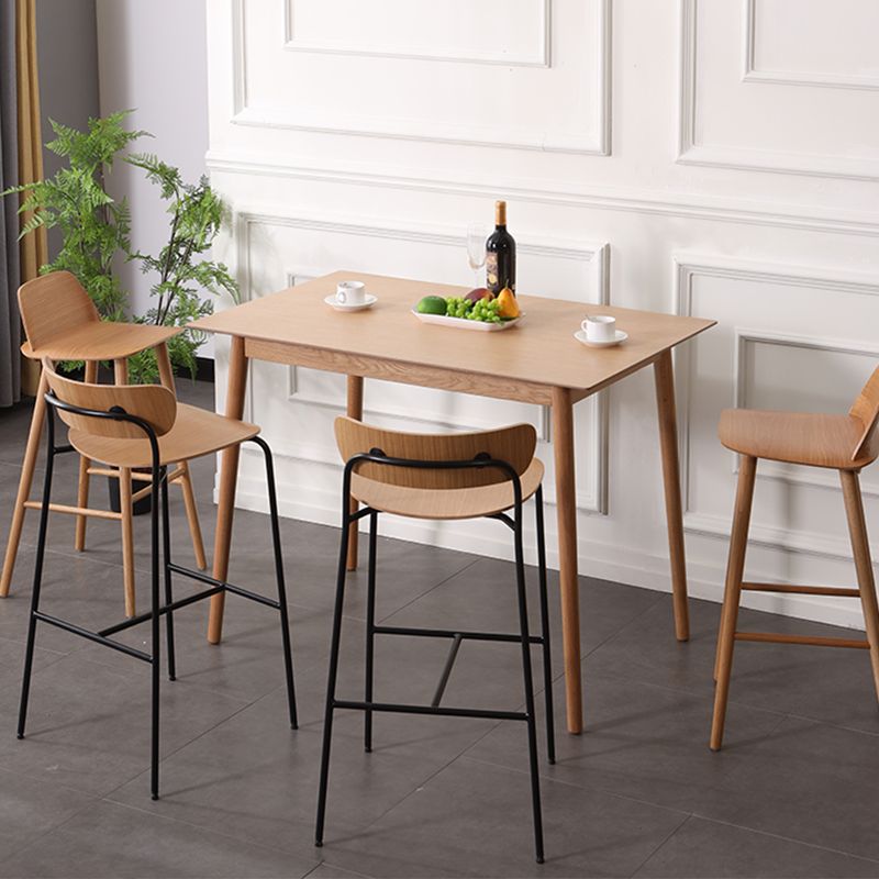 Industrial Iron Simple Barstool Restaurant Tall Stool with Wood Seat, 1 Piece Clearhalo 'Bar Furniture' 'Bar Stools' 'bar_stools' 'furn' 'furn_bar_stools' 'furniture_bar_stools' 'Kitchen & Dining Furniture' 'kitchen&dining_furn' 'kitchen' 'kitchen_furn' Furniture' 1200x1200_8f4599a7-5f74-485f-8f49-604a6eacd3e1