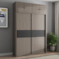 Brown Engineered Wood Wardrobe Closet Contemporary Wardrobe Cabinet