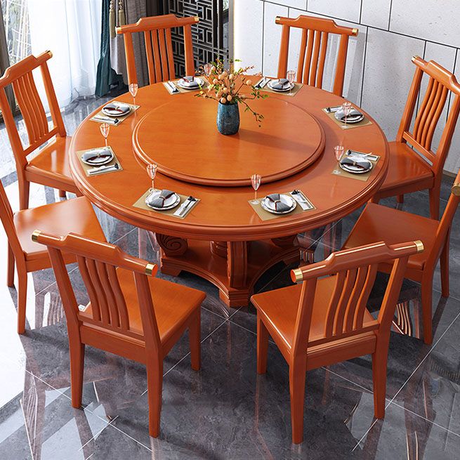 Solid Wood Dining Table Convertible Dining Table for Dining Room