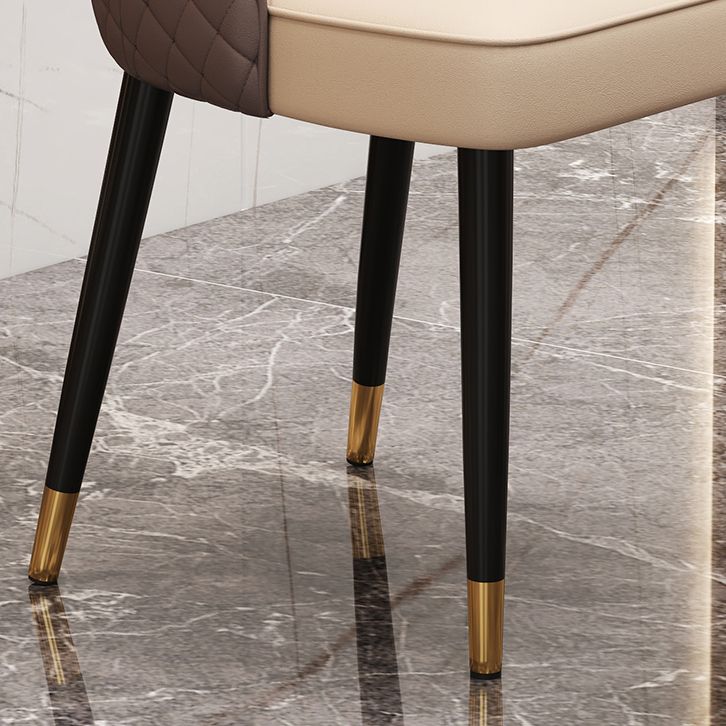 Silla lateral de comedor de tela silla sin brazo moderna para uso de la cocina