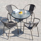 Modern Indoor-Outdoor Chair Metal Frame Stacking Dining Arm Chair