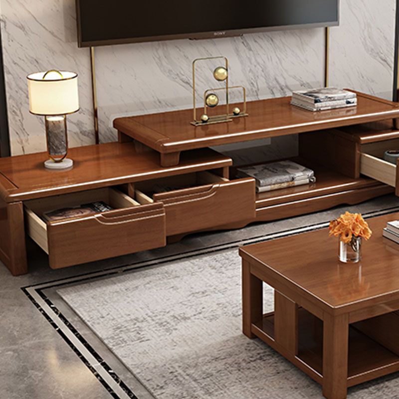 Solid Wood TV Stand Modern Adjustable TV Stand Console with Drawers Clearhalo 'furn' 'furn_tv_stands_entertainment_centers' 'Furniture' 'Living Room Furniture' 'TV Stands & Entertainment Centers' 'TV Stands & Media Storage Furniture' 'tv_stands_entertainment_centers' 1200x1200_8f494963-f2a4-45e9-bde2-180da59396d5