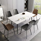 Rectangle Industrial Dining Room Table Sintered Stone Table with 4 Black Legs Clearhalo ' dining_table' 'Dining Tables & Seating' 'Dining Tables' 'furn' 'furn_dining_table' 'Furniture' 'furniture_dining_table' 'Kitchen & Dining Furniture' 'kitchen&dining_furn' 'kitchen' 'kitchen_dining_table' 1200x1200_8f4c52a4-b7db-4241-8fdd-142326a18f6e