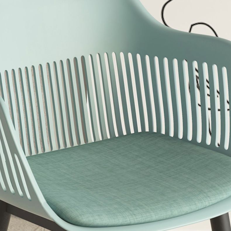 Plastic Arm Chair Modern Style Open Back Chair for Dining Room
