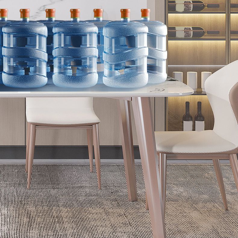 Nordic Sintered Stone Top Dining Set Rectangle 1/2/5/7 Pieces Dining Table Set Clearhalo 'Dining Room Sets' 'Dining Tables & Seating' 'dining_room_set' 'furn' 'furn_dining_room_set' 'Furniture' 'Kitchen & Dining Furniture' 1200x1200_8f4dc89c-20fe-4217-a2e6-60b4a0cb75de