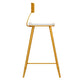 Faux Leather Armless Counter Stool Glam Style Round Low Back Bar Stool Clearhalo 'Bar Furniture' 'Bar Stools' 'bar_stools' 'furn' 'furn_bar_stools' 'Furniture' 'Kitchen & Dining Furniture' 1200x1200_8f4f3eb1-0bc9-4d07-84ff-4b6cc1fad189