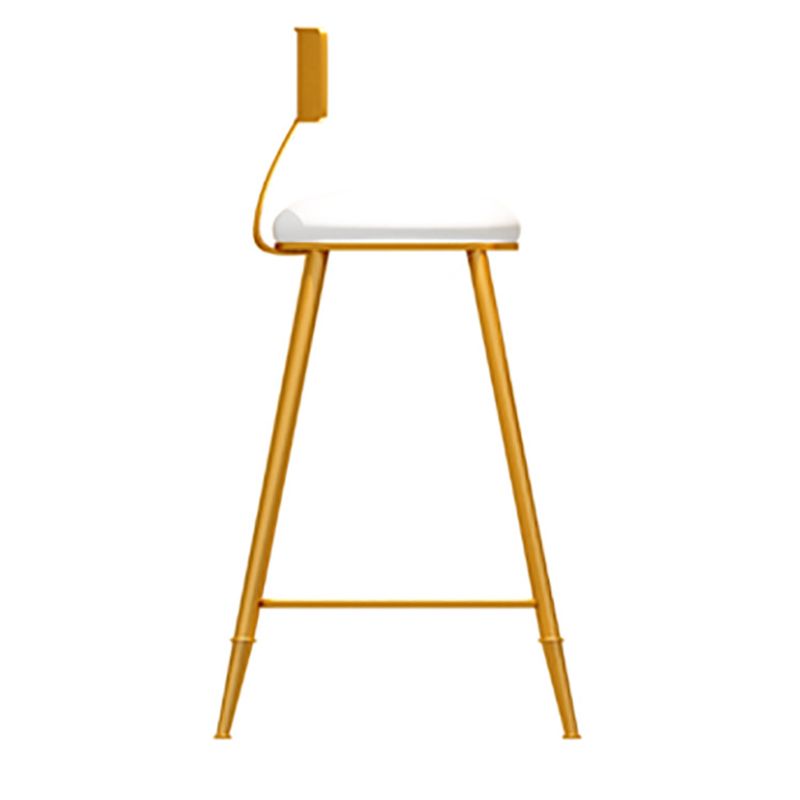 Faux Leather Armless Counter Stool Glam Style Round Low Back Bar Stool Clearhalo 'Bar Furniture' 'Bar Stools' 'bar_stools' 'furn' 'furn_bar_stools' 'Furniture' 'Kitchen & Dining Furniture' 1200x1200_8f4f3eb1-0bc9-4d07-84ff-4b6cc1fad189