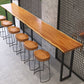 Industrial Solid Wood Bar/Dinette Table Indoor Natural Sled Cocktail Bar Table