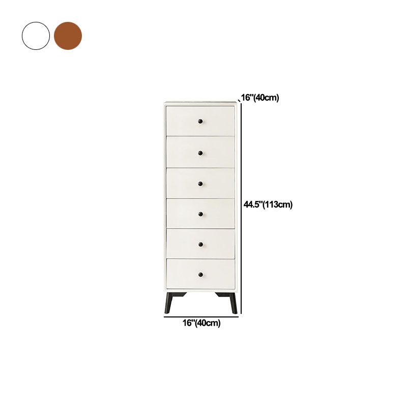 Modern Wooden Lingerie Chest Bedside Vertical Storage Chest in White and Brown Clearhalo 'Bedroom Furniture' 'Dressers & Chests' 'dressers_chests' 'furn' 'furn_dressers_chests' 'Furniture' 1200x1200_8f531e35-7aed-4b65-8bed-31ac53e12c77