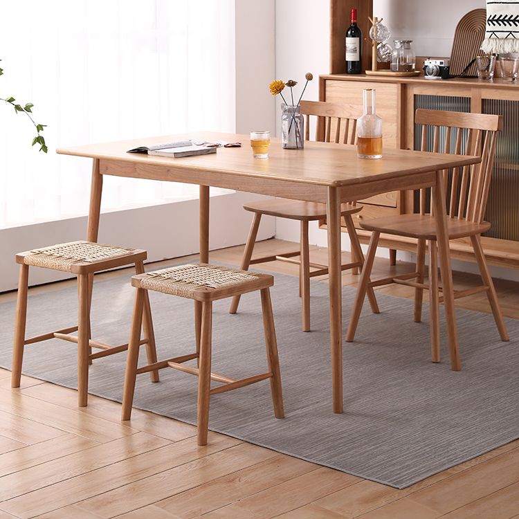 Contemporary Style 4-foot Furniture Solid Wood Dining Table Rectangle for Home Clearhalo ' dining_table' 'Dining Tables & Seating' 'Dining Tables' 'furn' 'furn_dining_table' 'Furniture' 'furniture_dining_table' 'Kitchen & Dining Furniture' 'kitchen&dining_furn' 'kitchen' 'kitchen_dining_table' 1200x1200_8f53396d-200e-40af-a9b7-f71f896c9886